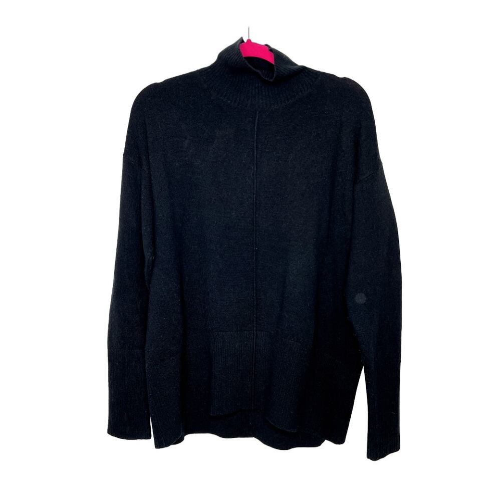 French Connection Black Vhari Soft Knit Long‎ Sleeves Turtleneck Sweater Top M